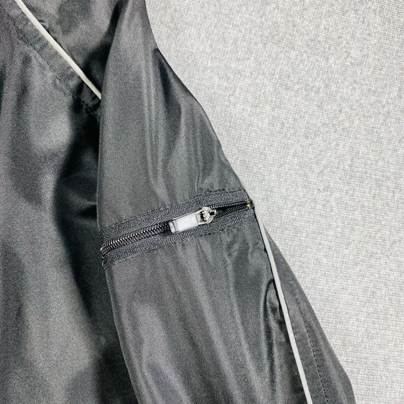 Authentic Apparel Anaconda Sports Black Windbreaker Jacket Pocket Sz XL ( ISA ) - Picture 5 of 7